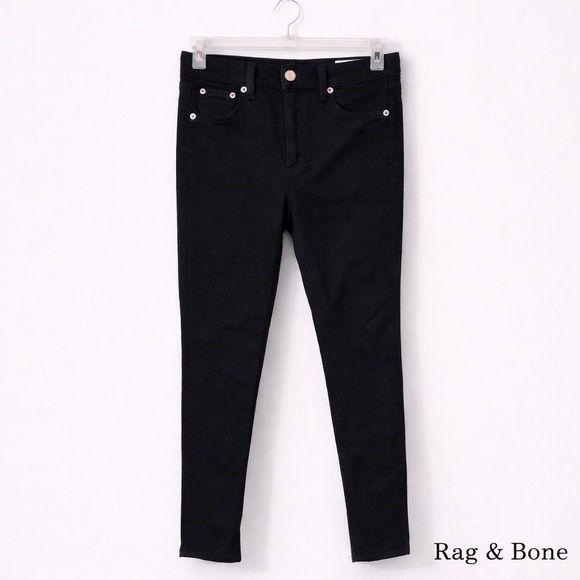 Rag & Bone Black Women's High Rise Ankle Skinny Jeans